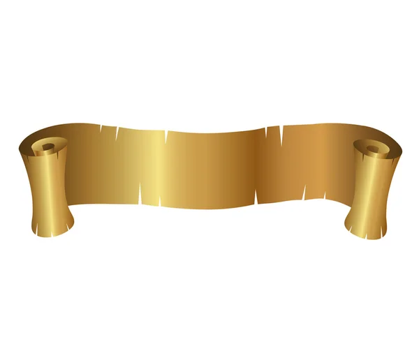 Golden Curly Banner — Stock Photo, Image