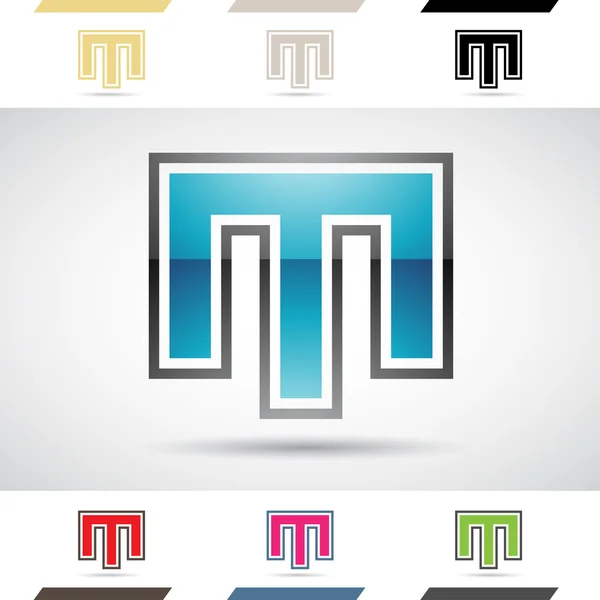 Logo Shapes en pictogrammen van Letter M — Stockfoto