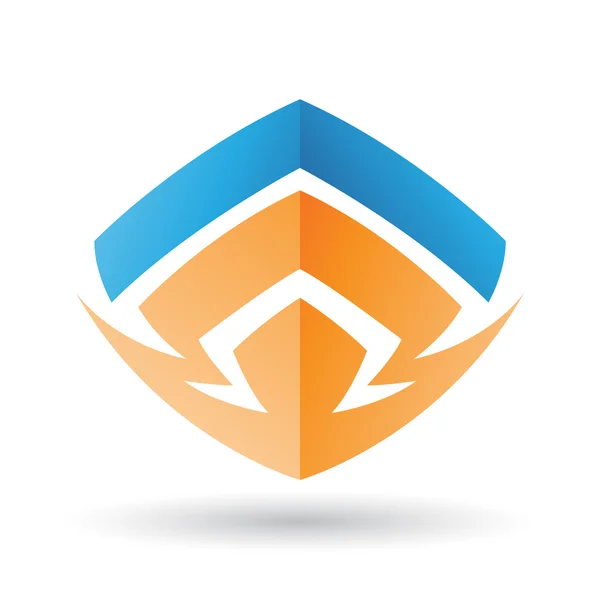 Orange and Blue Abstract Icon — Stock Photo, Image