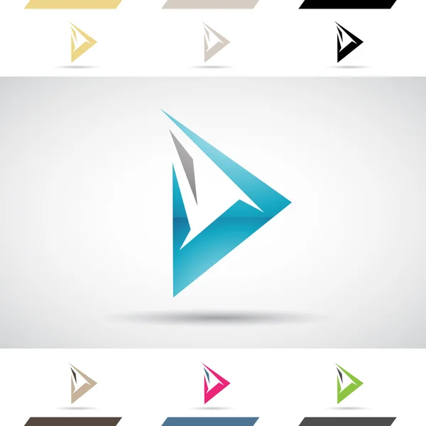 Logo former och ikoner av bokstaven D — Stockfoto