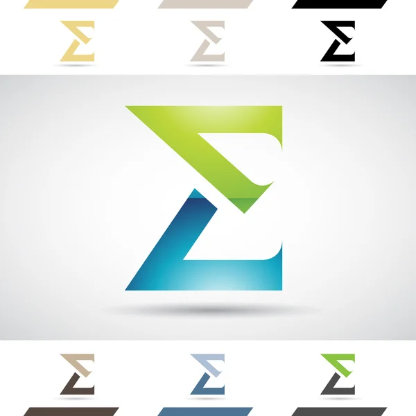 Logo Shapes en pictogrammen van brief E — Stockfoto