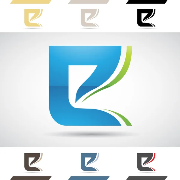 Logo şekiller ve E harfinin simgeler — Stok fotoğraf