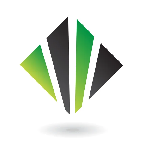 Abstracte groene diamant logo pictogram — Stockfoto