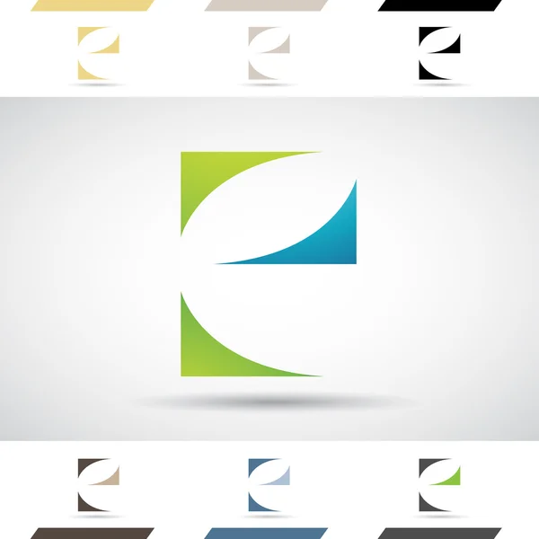 Logoformen und Buchstabensymbole e — Stockfoto