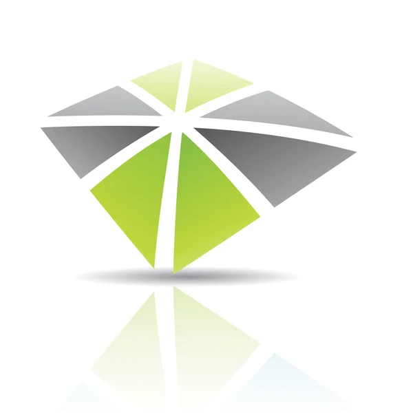 Schwarz-grüne abstrakte Icon-Illustration — Stockfoto