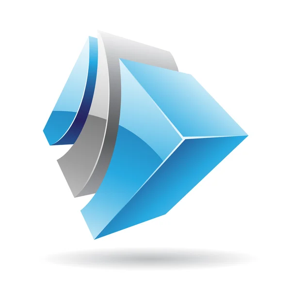3d красочный кубический логотип значок — стоковое фото