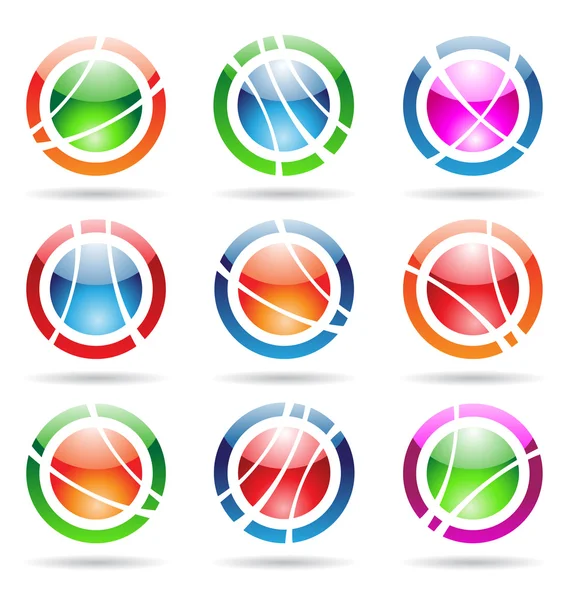 Colorful orbit icons — Stock Photo, Image