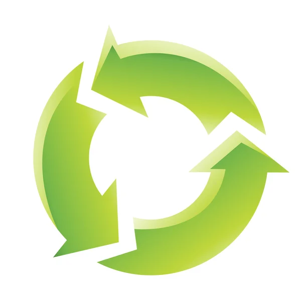 Green Recycling Icon — Stock Photo, Image