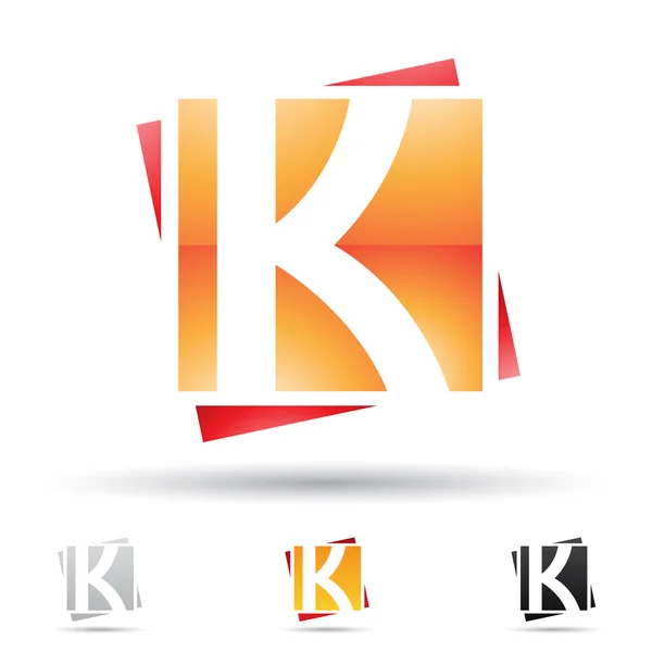 Ícone abstrato para a letra K — Fotografia de Stock