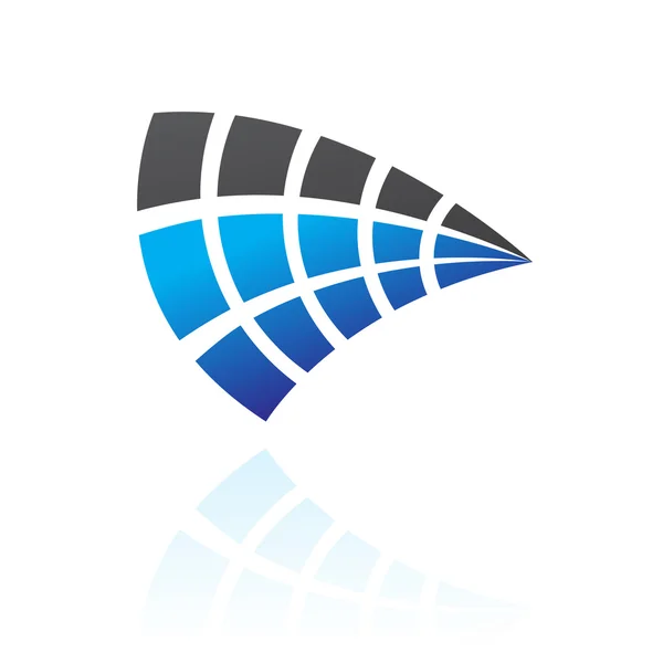 Abstracte blauwe en zwarte logo pictogram — Stockfoto