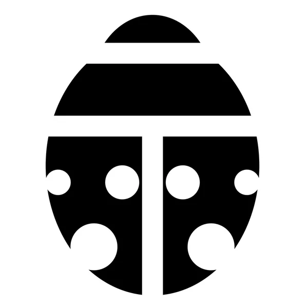 Black Ladybug Icon — Stock Photo, Image