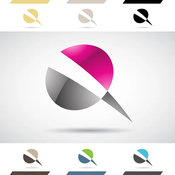 Forme del logo e icone della lettera Q — Foto Stock