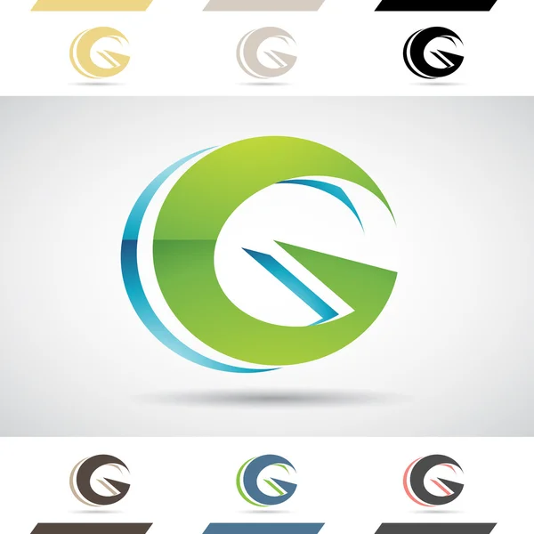 Formas do logotipo e ícones da letra G — Fotografia de Stock