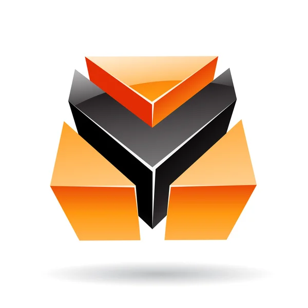 Icône de logo cubique coloré 3d — Photo