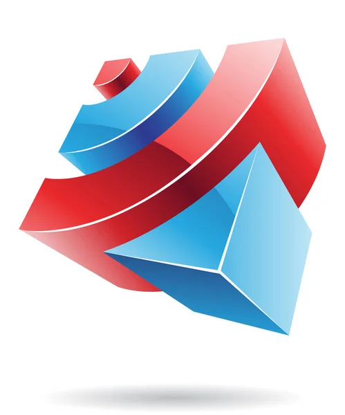 Soyut kübik logo simge — Stok fotoğraf