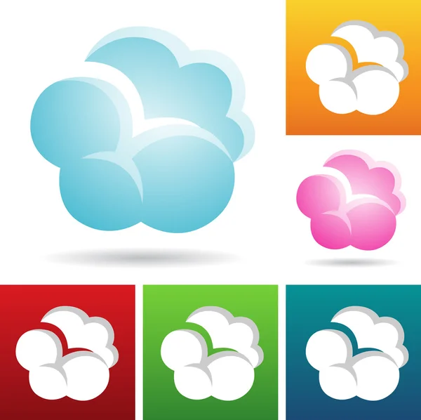 Kleurrijke wolk pictogram — Stockfoto