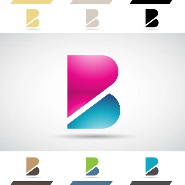 Logo Shapes en pictogrammen van Letter B — Stockfoto