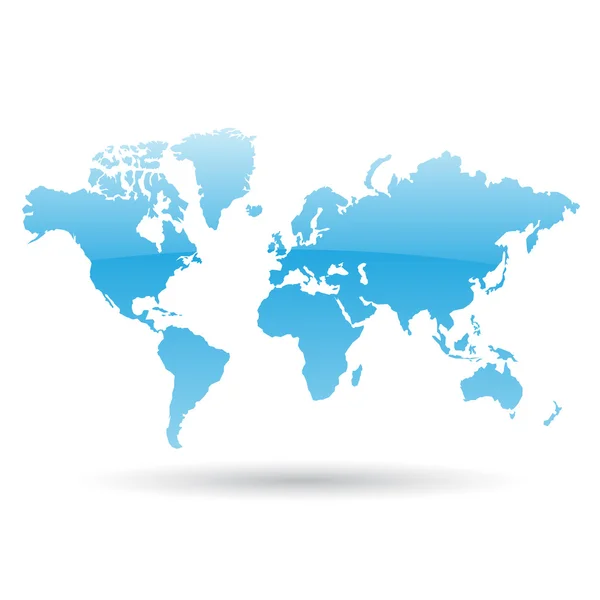 Modrý svět mapa — Stock fotografie