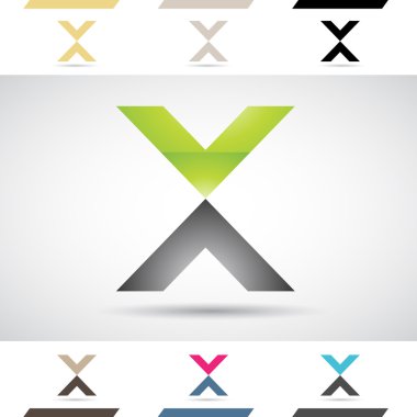 Logo şekiller ve simgelerin harf X