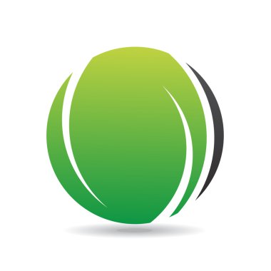 Yeşil yuvarlak logo simge
