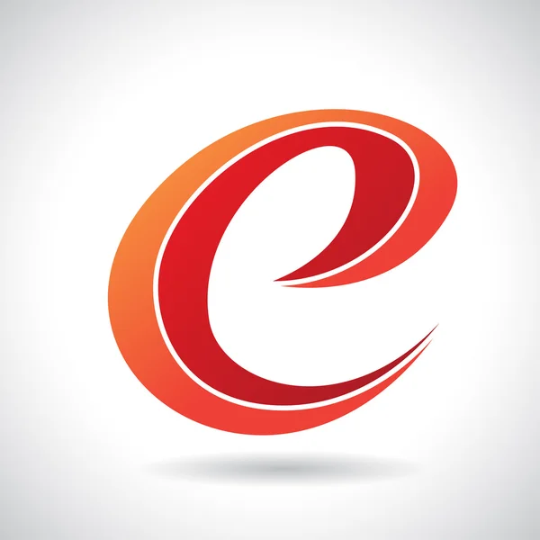 Forma do logotipo e ícone da letra E, ilustração — Fotografia de Stock