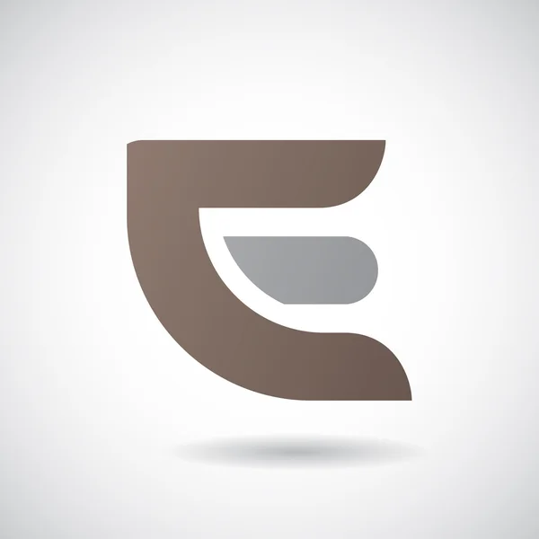 Logotyp form och ikonen för bokstaven E, Illustration — Stockfoto