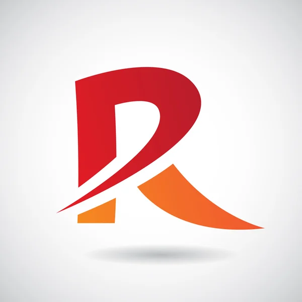 Logotyp form och ikon av bokstaven R, Illustration — Stockfoto