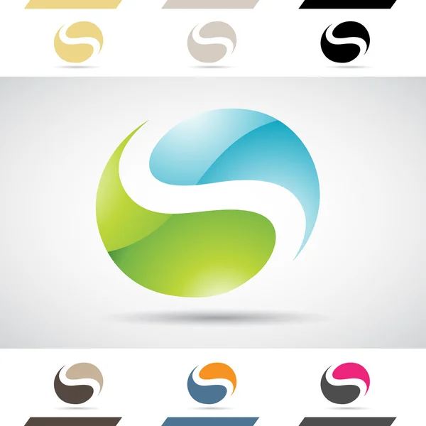 Formas do logotipo e ícones da letra S — Fotografia de Stock