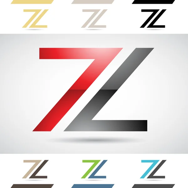徽标的形状和字母 Z 图标 — 图库照片