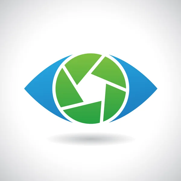 Icono del logotipo de un obturador Ilustración de ojos — Foto de Stock