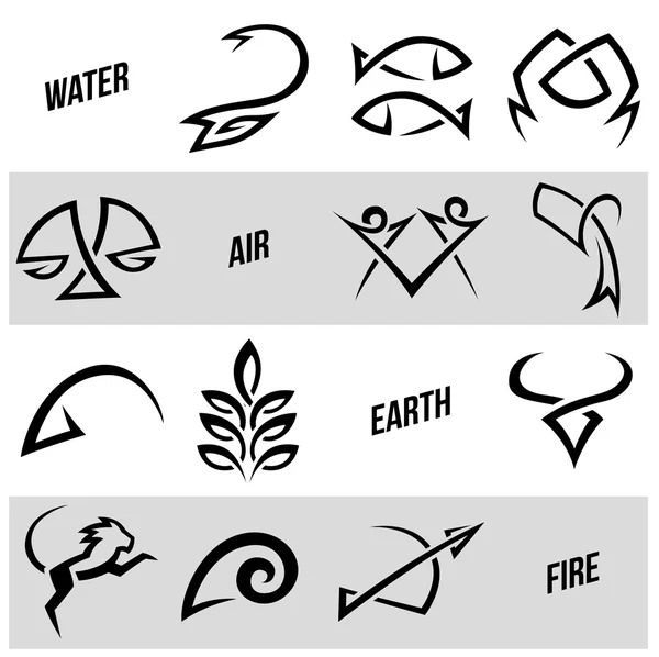 Simplistic Zodiac Star Signs — Stock Photo, Image