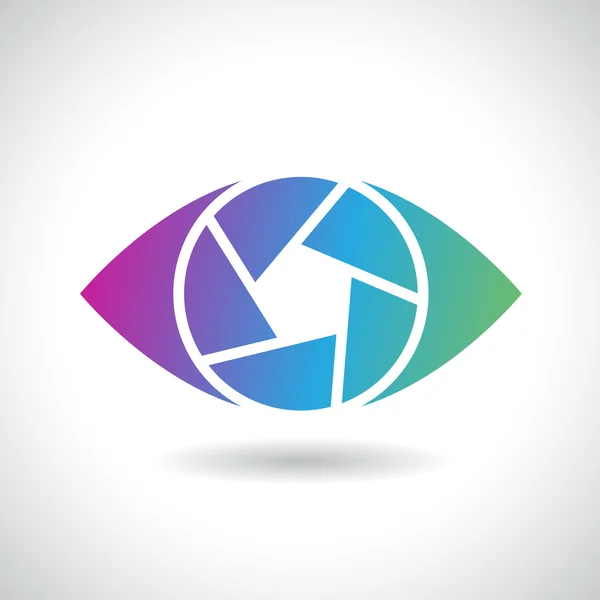 Icono del logotipo de un obturador Ilustración de ojos — Foto de Stock