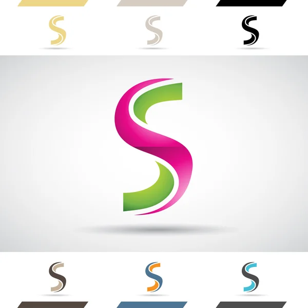 Logo former och ikoner av bokstaven S — Stockfoto