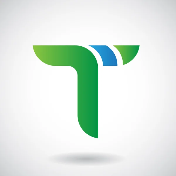 Forma del logo e icona della lettera T, illustrazione — Foto Stock