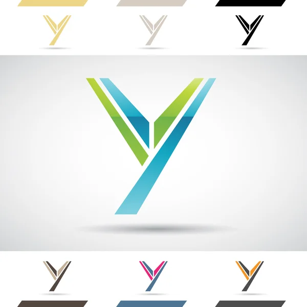 ロゴの形と Y の字のアイコン — ストック写真