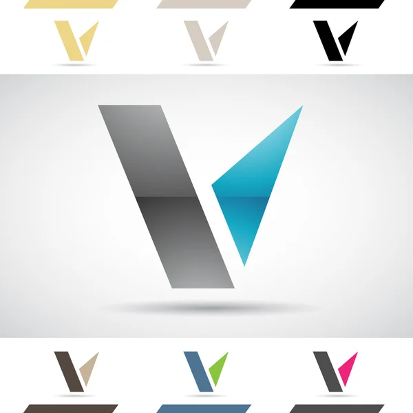 Logo Formas e iconos de la letra V —  Fotos de Stock