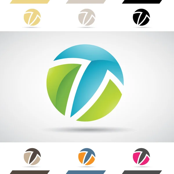 Forme del logo e icone della lettera T — Foto Stock