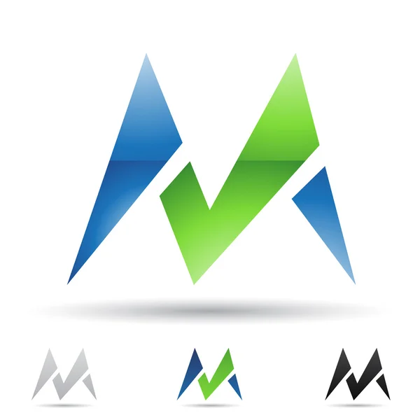 Ícone abstrato para a letra M — Fotografia de Stock