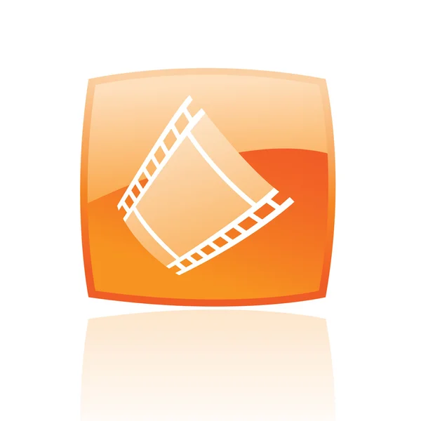 Orange film icon — Stock Photo, Image