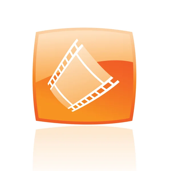 Icono de película naranja — Foto de Stock