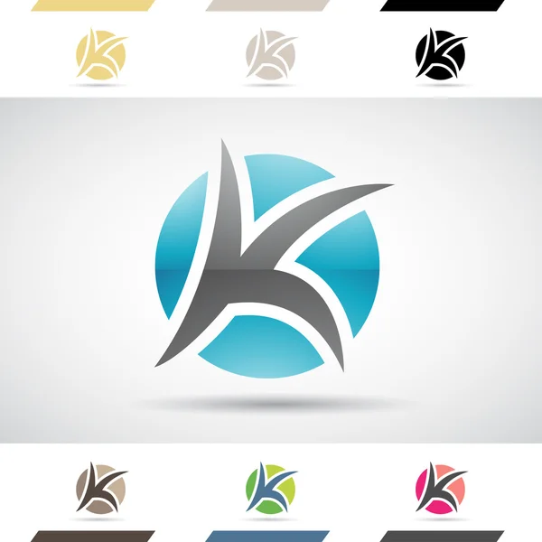 Formas do logotipo e ícones da letra K — Fotografia de Stock