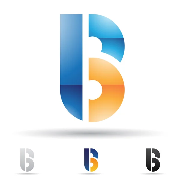 Streszczenie ikona na literę b — Zdjęcie stockowe
