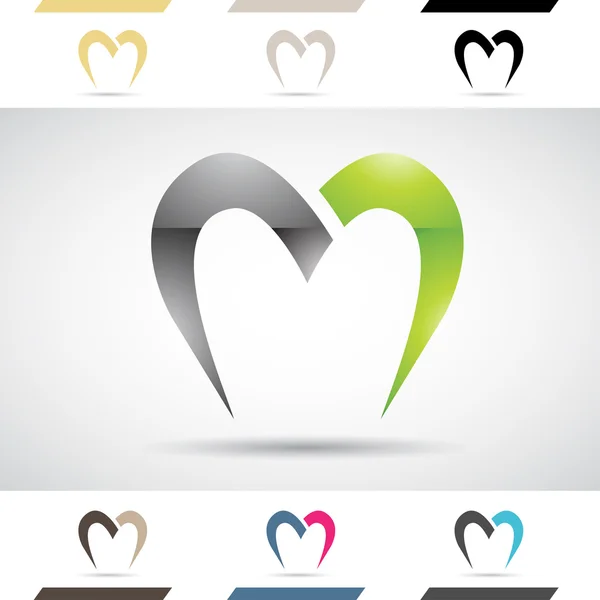 Logo Formas e iconos de la letra M — Foto de Stock