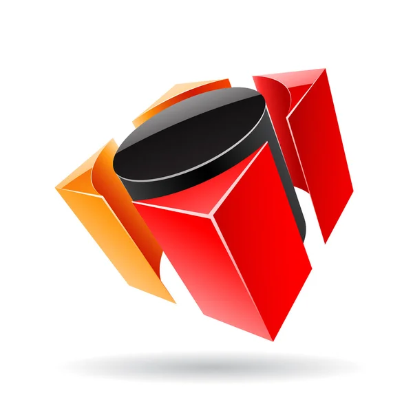 3d colorido icono del logotipo cúbico — Foto de Stock