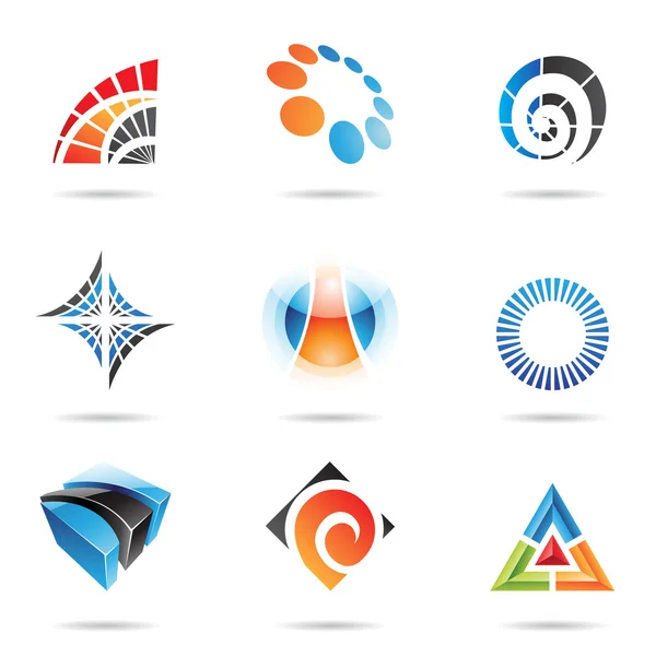 Vários ícones abstratos coloridos, Set 5 — Fotografia de Stock