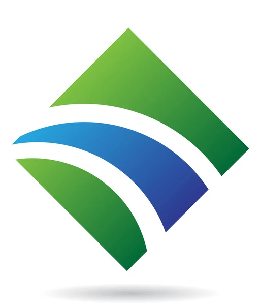 Ícone de logotipo de diamante abstrato — Fotografia de Stock