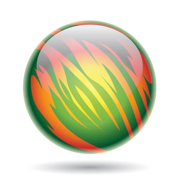 Green and Yellow Planet Sphere — Stock Photo, Image