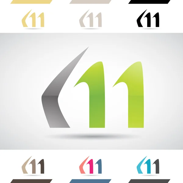 Logo Formas e iconos de la letra M — Foto de Stock