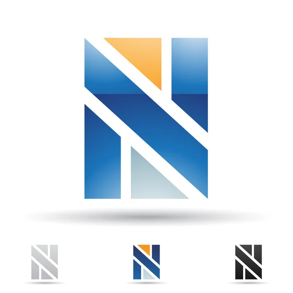 Abstract icon for letter N — Stock Photo, Image