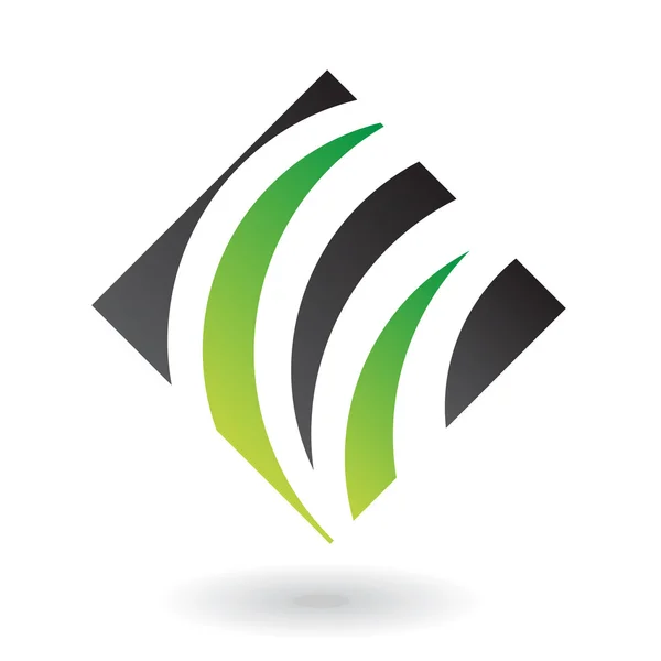 Astratto icona logo diamante verde — Foto Stock